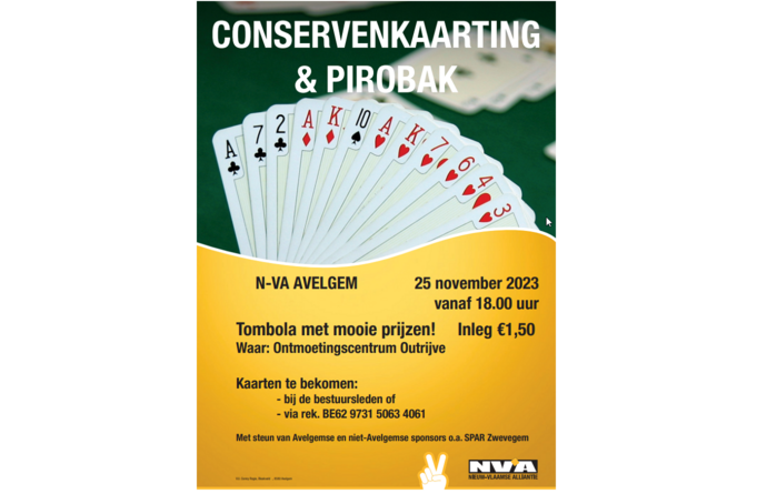 Conservenkaarting & pirobak - 25/11/2023