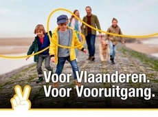 'Voor Vlaanderen, Voor Vooruitgang' is de campagneslogan waarmee de N-VA op 26 mei naar de kiezer trekt.