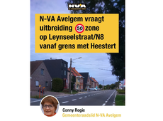 N-VA Avelgem vraagt uitbreiding 50km zone Leynseelstraat/N8 vanaf Heestert