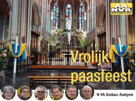 N-VA wenst iedereen een Vrolijk Pasen vanuit de Kerk van Kerkhove N-VA wenst iedereen een Vrolijk Pasen vanuit de Kerk van Kerkhove