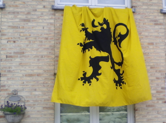 Zolang de leeuw kan klauwen ... 11 juli, Vlaamse vlag op Vlaamse feestdag