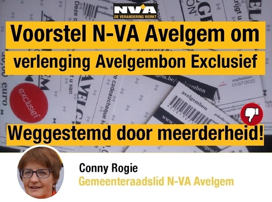 Voorstel N-VA Avelgem - Verlenging Avelgembon Exclusief verworpen 