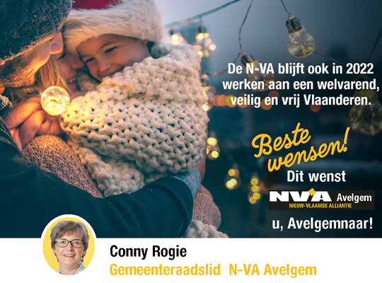 Beste wensen voor het nieuwe jaar 2022 vanwege N-VA Avelgem! 