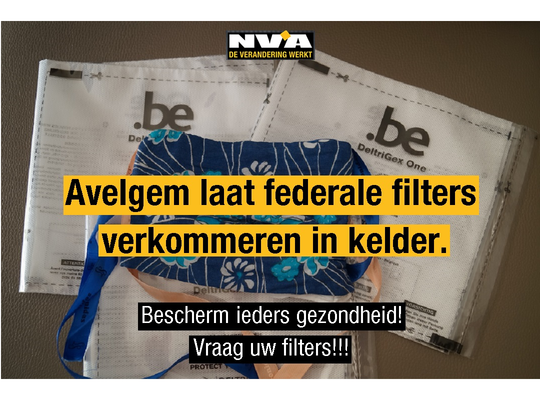 N-VA Avelgem - Avelgem laat federale filters verkommeren in kelder. N-VA Avelgem - Avelgem laat federale filters verkommeren in kelder.