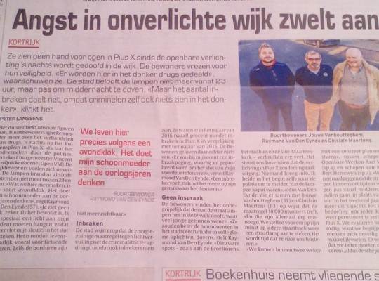 Reacties op doven verlichting - wijk Pius X Kortrijk Doven verlichting - Kortrijk