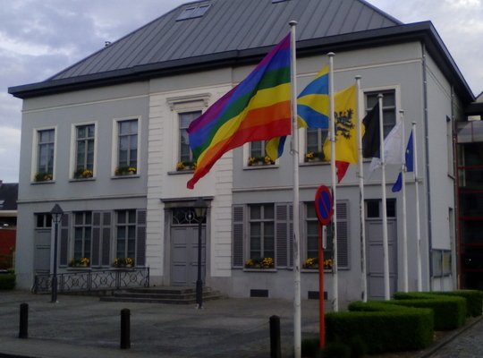 Avelgem - Internationale Dag tegen holebi en trans fobie - vlag