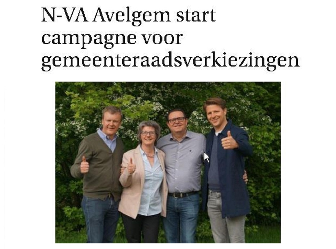 Gemeenteraadsverkiezingen 2018 - start campagne N-VA Avelgem